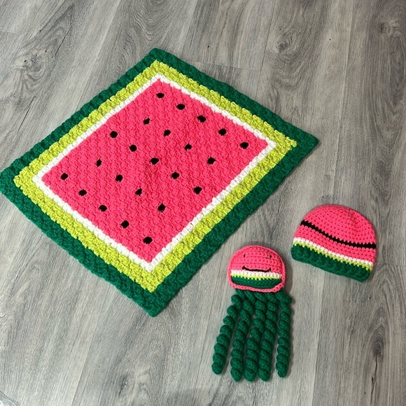 Handmade, baby,  watermelon photo shoot set - Picture 1 of 7